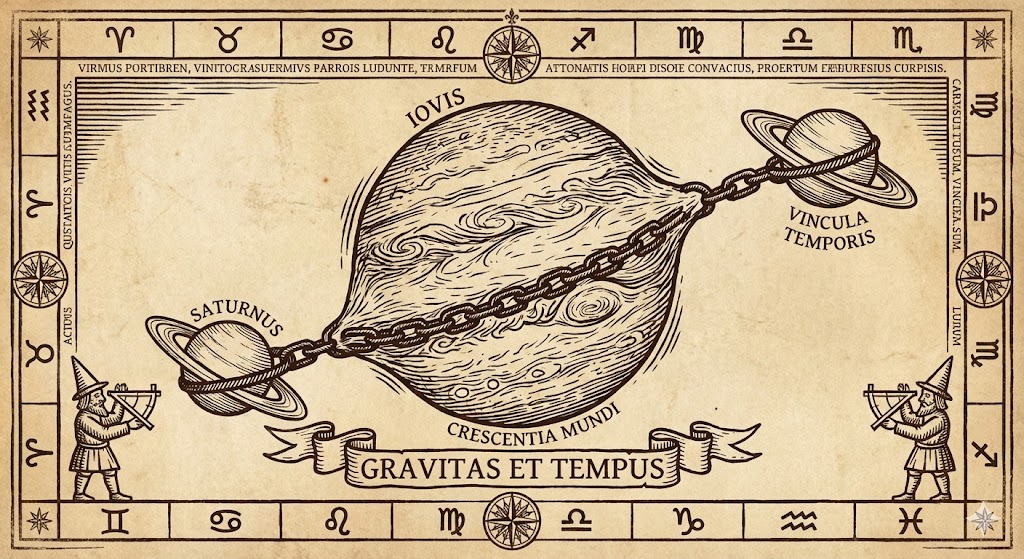 The Astrological Opposition of Jupiter and Saturn. Gravitas et Tempus.